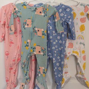 12M Girls Footie Pajamas from Target's Carters brand